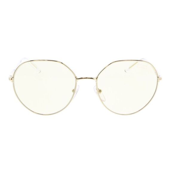 Prada 0PR 65XS ZVN01F Pale Gold Round Sunglasses - Picture 2 of 5